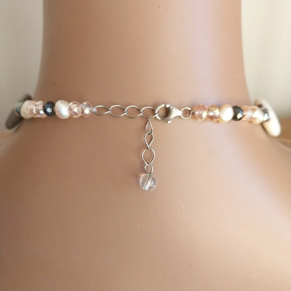 Stone and Freshwater Pearl Necklace - Picture 5 of 13